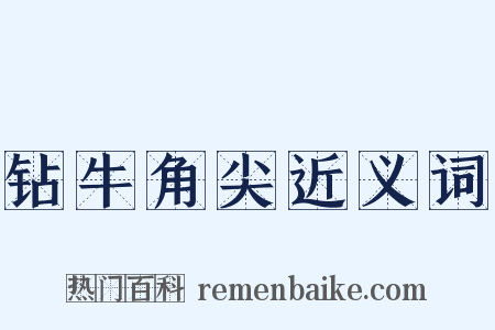 钻牛角尖近义词是什么意思的图片